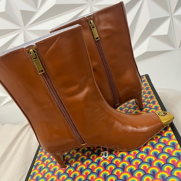 Kurt Geiger Mid Brown Patent/ Regent Ankle Boot - Picture 9 of 14